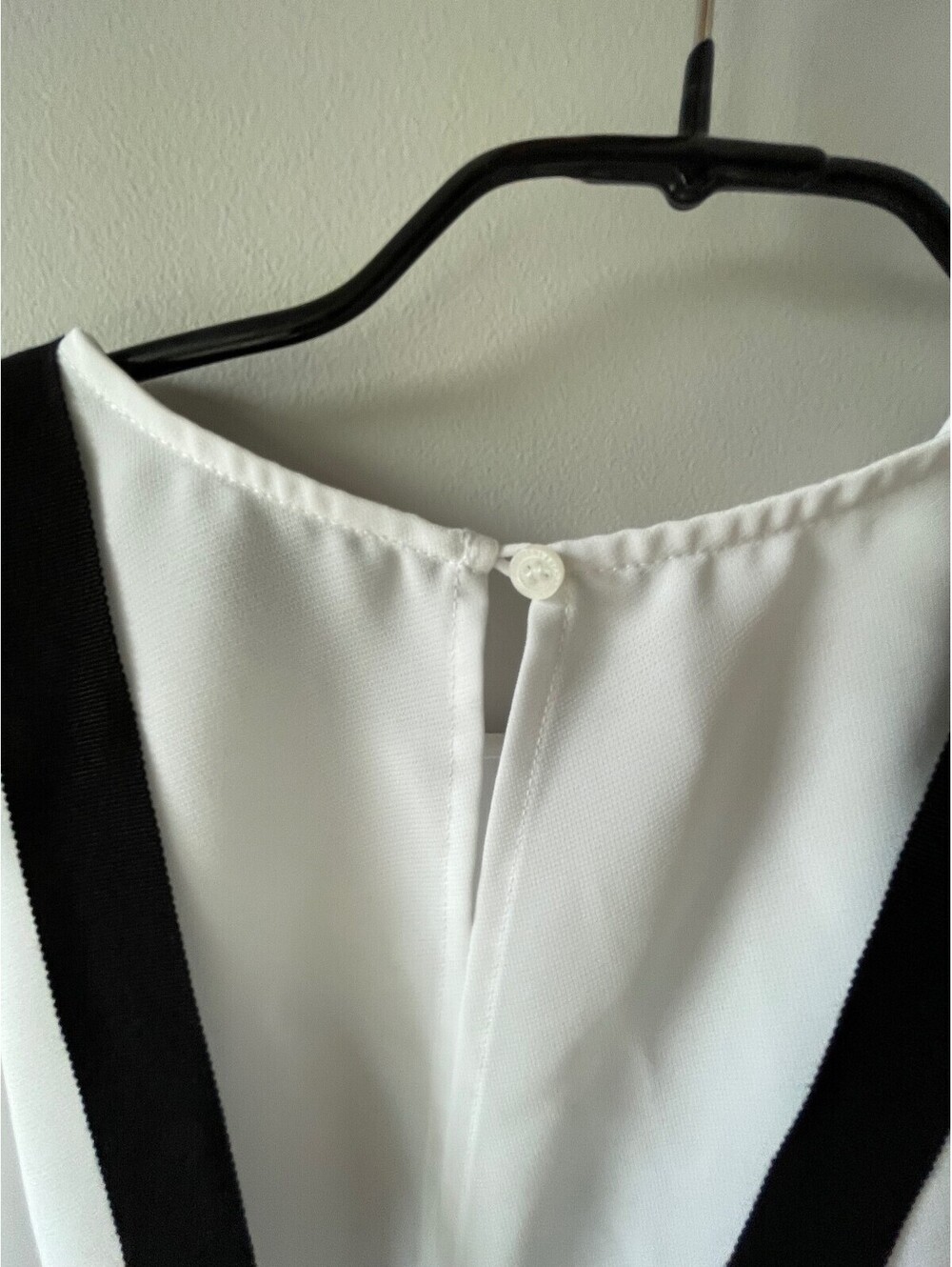Armani Exchange White Sleeveless Tank Top with Black Strap Detail - Picture 14 of 14